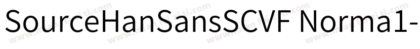 SourceHanSansSCVF Norma1字体转换
